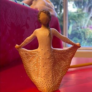 Vintage Willow tree  Figurine with Braided Hair Butterfly 2017